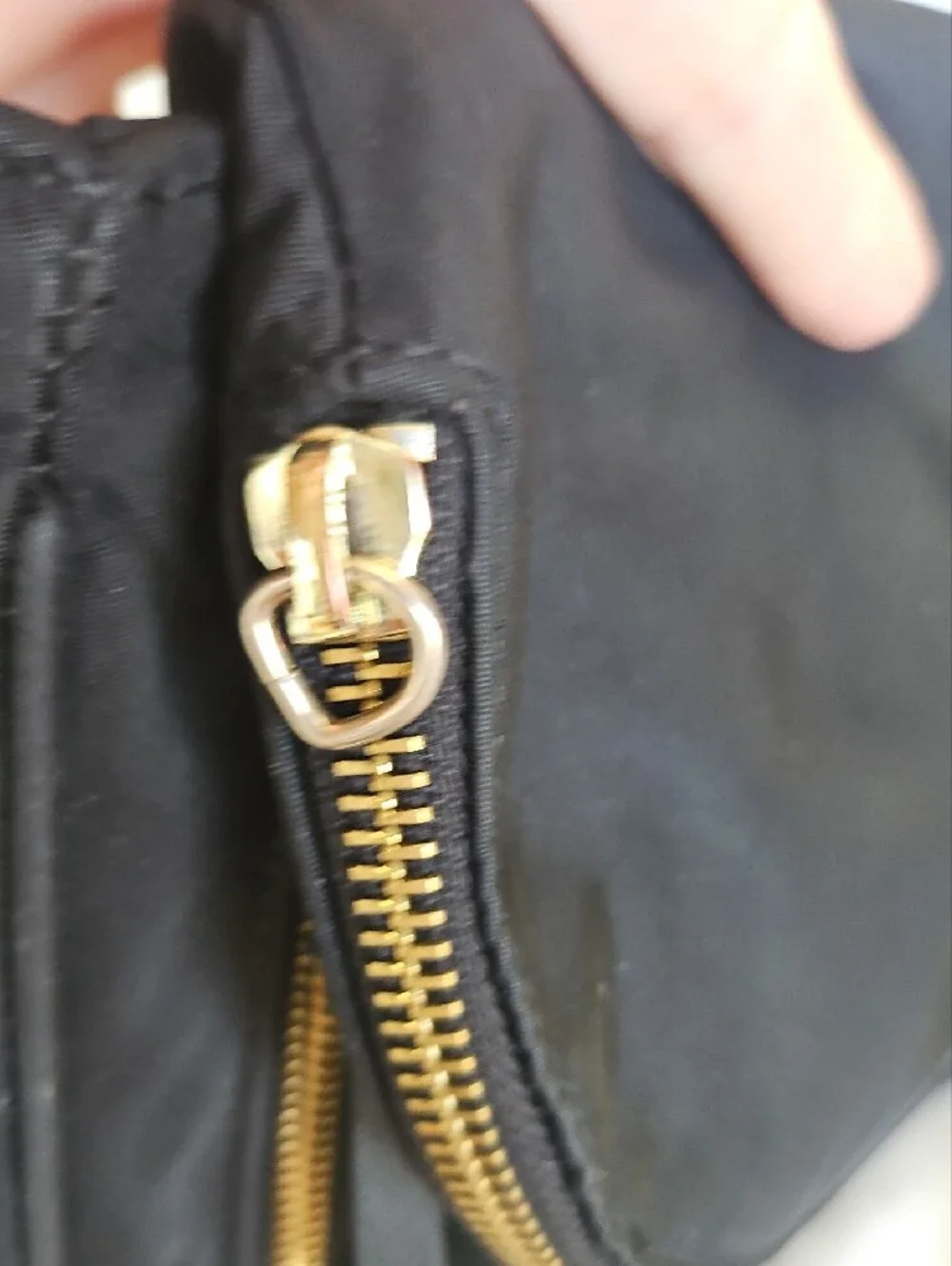 Karl Lagerfeld Black Messenger Bag with Gold Hardware